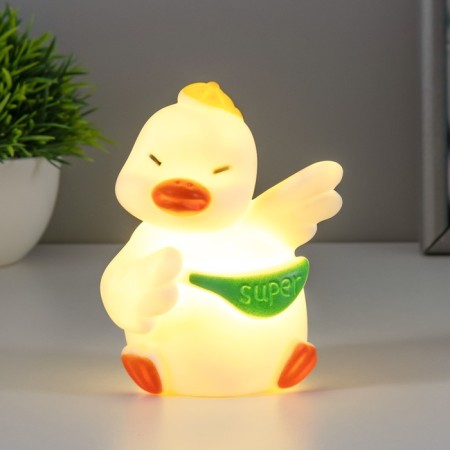 Nightlight "Dancer duck" LED 1W 3x LR44 white 5x8x11cm Risalux-1