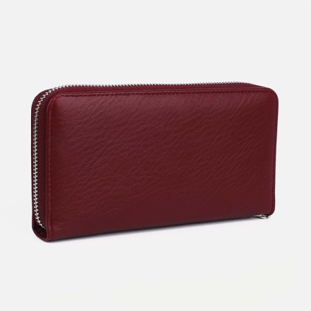 Women's wallet with lightning, burgundy color-1