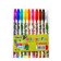 A set of gel pens, 10 colors, metallic, a body with a pattern, in a blister on a button
