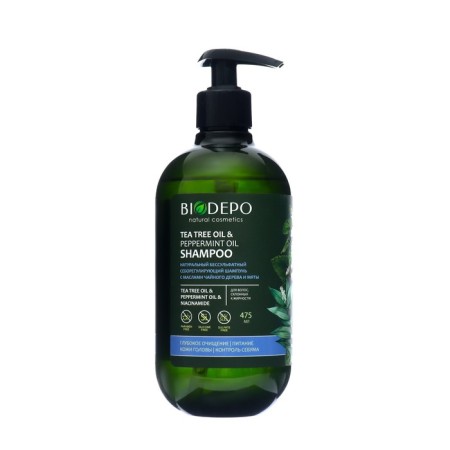 BioDepo shampoo Saluscapular natural seborrilny with tea wood and mint oils