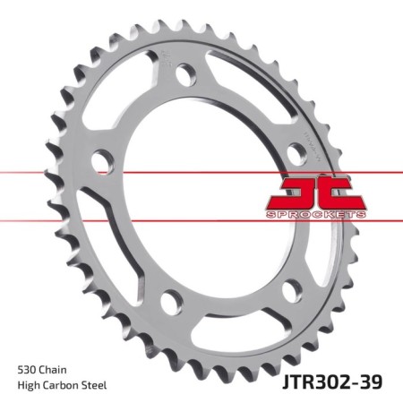 Leader star, jt sprockets r302-39, chain 530, 39 teeth
