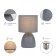 Rivoli Nadine 1he14 table lamp, 40 watts Gray ceramics with lampshade