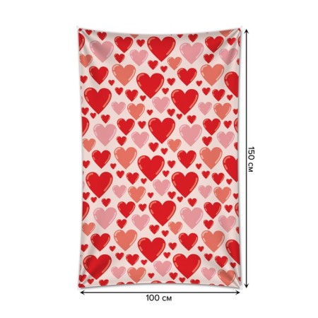 Decorative panel with photo printing "Sea of ​​hearts", vertical, size 100x150 cm-1