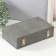 Casket wood to the leatherette "noble gray" 25x15x6.5 cm