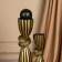 Click for one candle "Knot", a color of black and gold 29.5 x 7.5 x 7.5 cm
