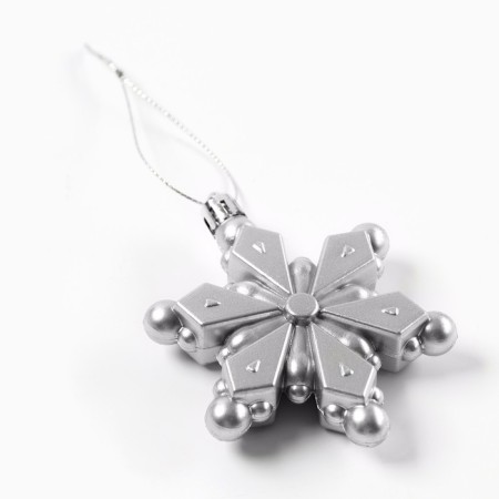 Christmas tree toy New Year's "Snowflakes", for the New Year, silver color-2