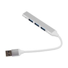 USB LOVEL (HUB), 4 ports, cable 10 cm, silver