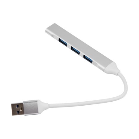 USB LOVEL (HUB), 4 ports, cable 10 cm, silver