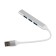 USB LOVEL (HUB), 4 ports, cable 10 cm, silver