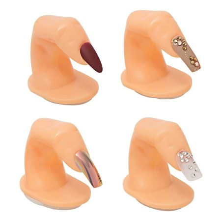 Training finger for manicure, adhesive, beige color-6