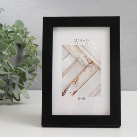 Photo frame Plastic "Mira" 10x15 cm, 641877-4, black (plastic screen)
