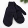 Women's mittens, dark blue color, size 18