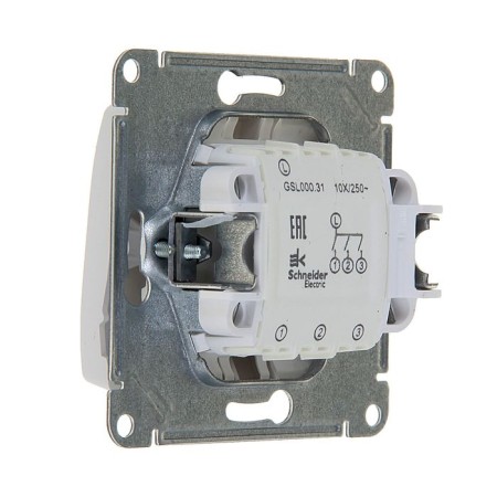 Glossa switch Sche GSL000131, 10 A, 3 keys, white-1