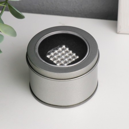 Antistress Magnet "Neokub" 125 balls d = 0.5 cm (silver)-1