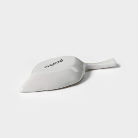 Porcelain caviar with a Magistro handle "Liszt", 9.8 × 4.2 cm, white color-3