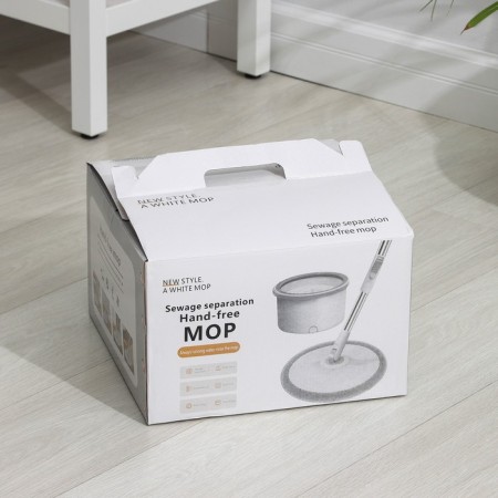 Mop with spin and bucket, microfiber nozzle, compact-8