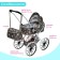 Stroller for dolls is universal, with a basket, bag, metal frame