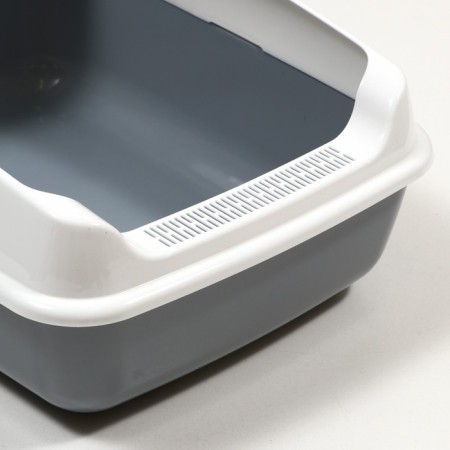 A tray for cats without a grid 50.5 x 39 x 23 cm, gray-4