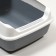 A tray for cats without a grid 50.5 x 39 x 23 cm, gray