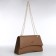 Women's bag made of artificial leather with a valve, 26x16x9 cm, brown color