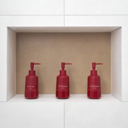 Magma liquid soap dispenser. Moroshka, 7x7x17.8 cm, red color-2