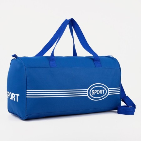 Sports bag with lightning, long belt, blue color