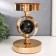 Summary Metal for 1 candle "Black marble ball in the field" Gold 18.5x12x12 cm
