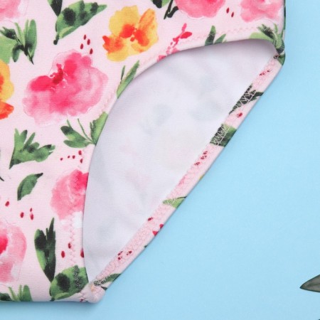 Children's swimsuit KAFTAN "Flowers", height 104 cm, pink-5