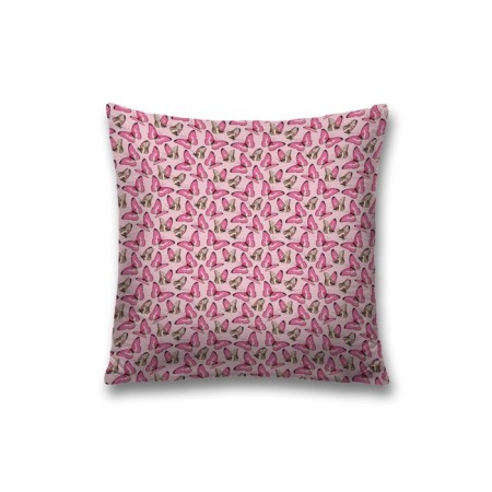 Decorative pillowcase "Many butterflies", on a zipper, size 45x45 cm