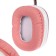 Wireless headphones RX-8, full-size, microphone, BT 5.3, AUX, 400 mAh, pink