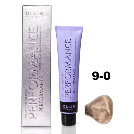OLLIN PROFESSIONAL PERFORMANCE hair cream, tone 9/0 blond, 60 ml