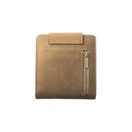 Nice wallet, matte leather, beige color-1