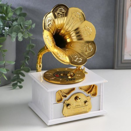 Musical box "Golden Patteron" 23x12.5x10.5 cm