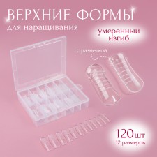 Upper forms for building in a container, C-bend, 120 pcs, transparent color