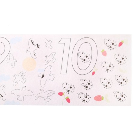 Poster coloring "Entertaining roll. Learning numbers" 19.5x200 cm-5