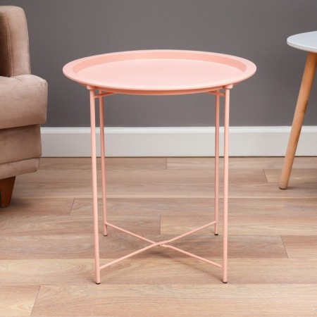 Coffee table "Grace" YS-8375SC, pink 46.8x50.5 cm-2