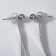 Earrings hanging "grace" flat threads, silver color, 15 cm