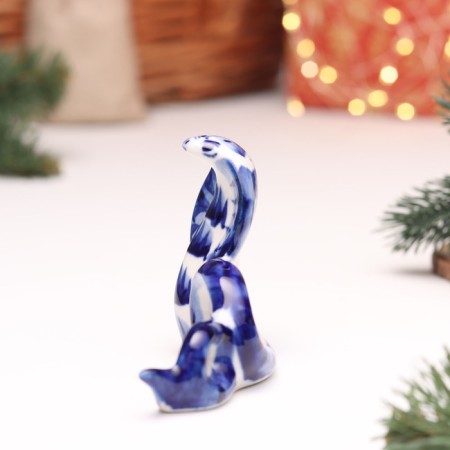 Souvenir "Snake", No. 14, Gzhel, 7 cm-3