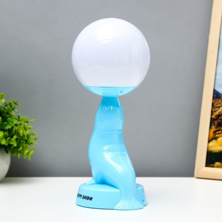 Table lamp "Sea cat" LED 3W 3AA 3000K Blue 10x11x26 cm Risalux-5