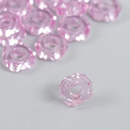 Beads for creativity plastic "Gaika" set 20 pcs Lilac 1.3x1.3x0.5 cm-1