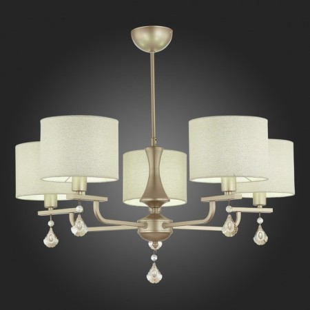 Suspended EVOLUCE lamp. Sle107703-05. Elida. 5x40 W, E14, 69.5x69.5x34 cm, Shampan-1