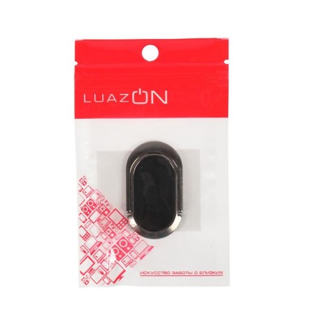 Holder-stand with a ring for the phone Luazon, a metal base, black-3