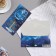 Money envelope "Congratulations!" embossing, glass, blue background, 16.5x8.5 cm