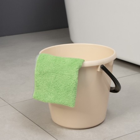 Raccoon floor rag, 250 g/m², 50 × 30 cm, microfiber, with overlock, 1 pc, green color-3