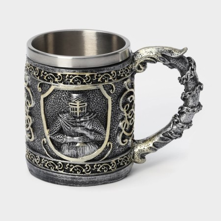 Mug "Knight", 400 ml, silver