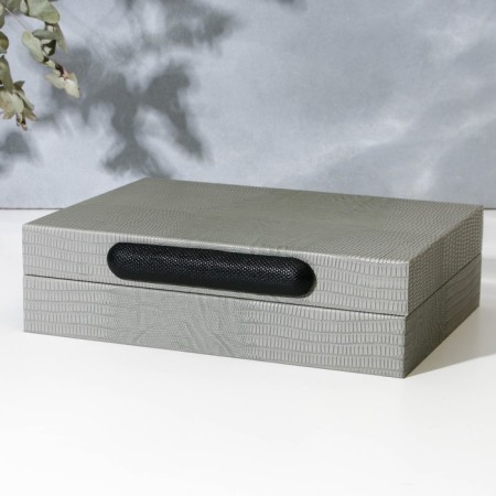 The casket for jewelry "Classic" eco -leather, set 2 pcs.-10