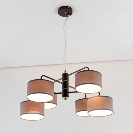 Suspended chandelier Citilux "Form" CL428261, 6x60W, E27, brown color-16