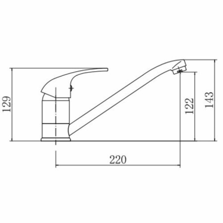 Fashun A4203 kitchen mixer, single -leaf, 40 mm cartridge, brass, chrome-1