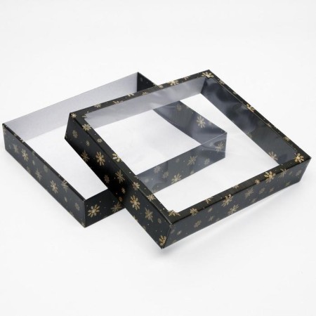 Box a team cover is, with a window, "snowfall", 37 x 32 x 7 cm-1
