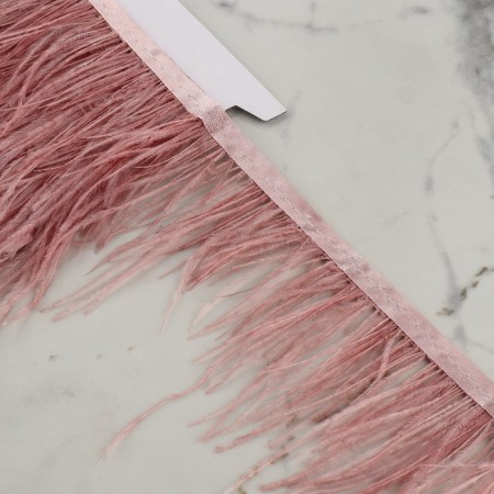 Braid with ostrich feathers, 8-10 cm, 5 ± 0.5 m, powder color-2